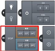 リモコンボタン