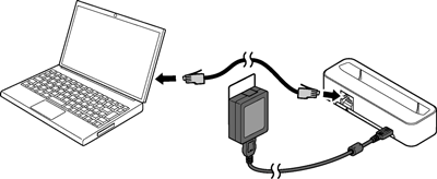 ETHERNETケーブルで接続