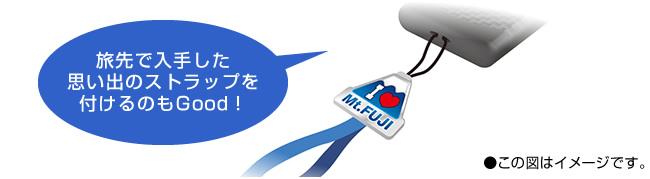 旅先で入手した思い出のストラップを付けるのもGood!