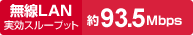����LAN �����X���[�v�b�g ��93.5Mbps