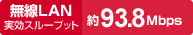 ����LAN �����X���[�v�b�g ��93.8Mbps