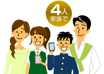 4人家族で