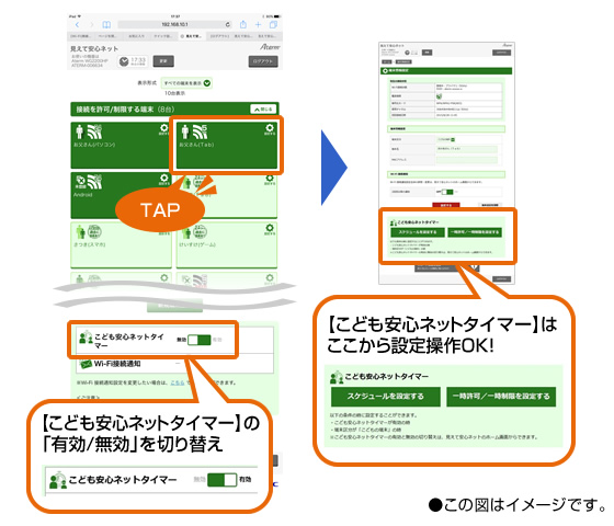 �y���ǂ����S�l�b�g�^�C�}�[�z�ݒ�C���[�W