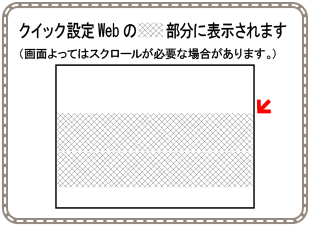 クイック設定Web画面全体からみた設定位置